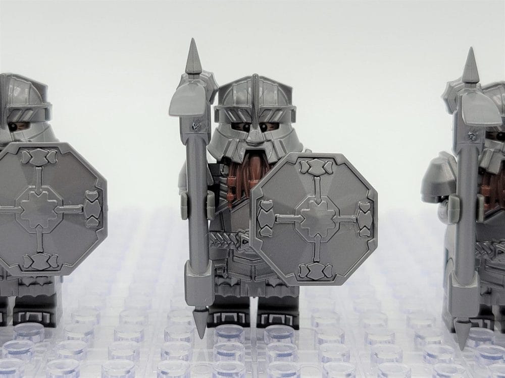 Lord the Rings Erebor Dwarves Silver Armour Minifigure Set 10pcs - Image 6