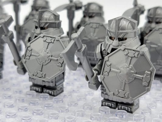 Lord the Rings Erebor Dwarves Silver Armour Minifigure Set 10pcs - Image 5
