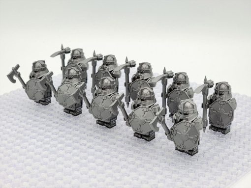 Lord the Rings Erebor Dwarves Silver Armour Minifigure Set 10pcs - Image 3