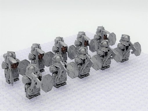Lord the Rings Erebor Dwarves Silver Armour Minifigure Set 10pcs - Image 2