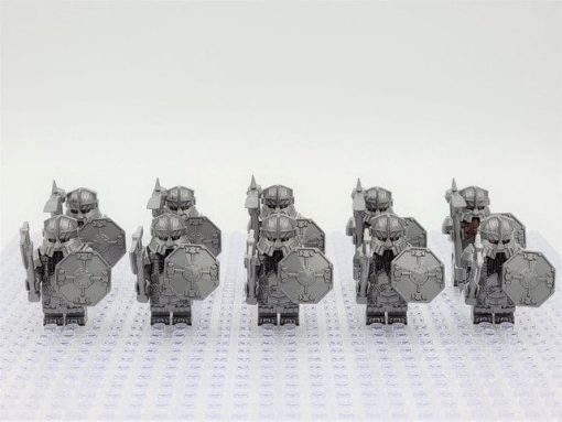 Lord the Rings Erebor Dwarves Silver Armour Minifigure Set 10pcs