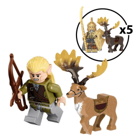 Legolas Light Brown 5 Spear 5 Dark Brown