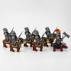Lord the Rings Iron Hill Dwarves with Boars and Goat Mounts Minifigure Set 12pcs