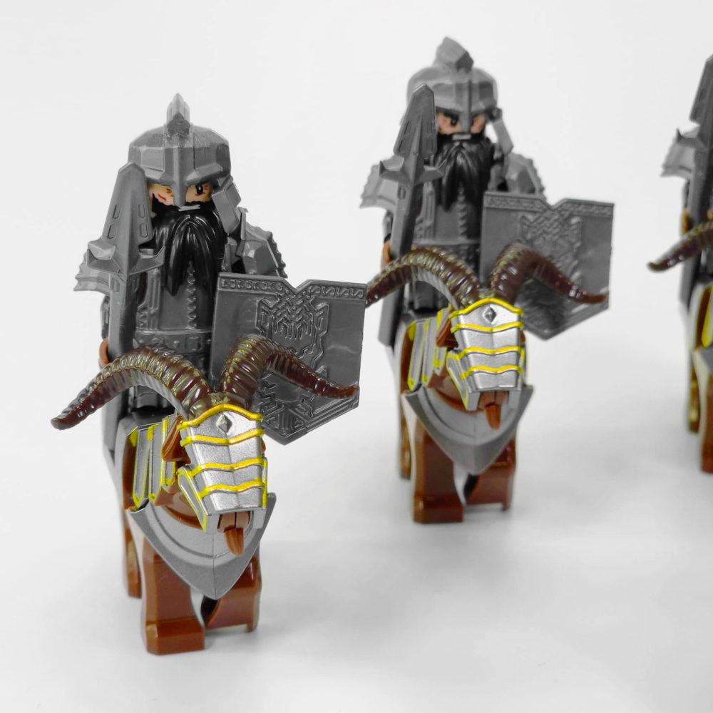 Lord the Rings Iron Hill Dwarves with Boars and Goat Mounts Minifigure Set 12pcs - Image 7