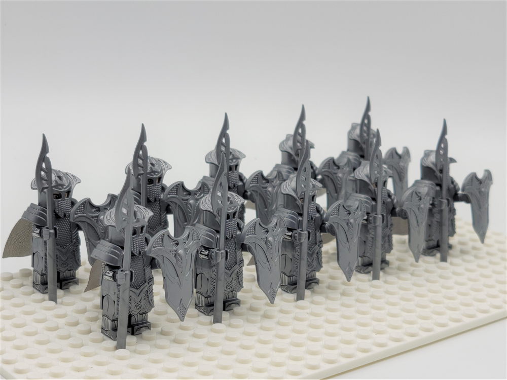 Lord the Rings Mirkwood Sentry Elves Spears Minifigure Set 10pcs - Image 2