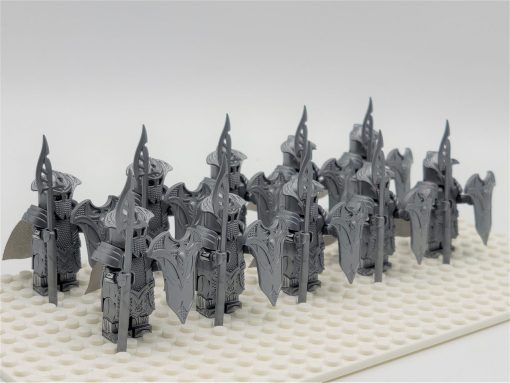 Lord the Rings Mirkwood Sentry Elves Spears Minifigure Set 10pcs - Image 2