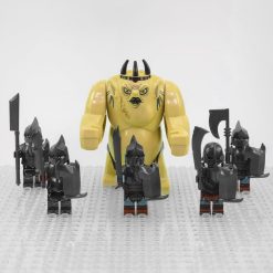 Lord the Rings Misty Mountains Goblin King and Orcs Minifigure Set 6pcs