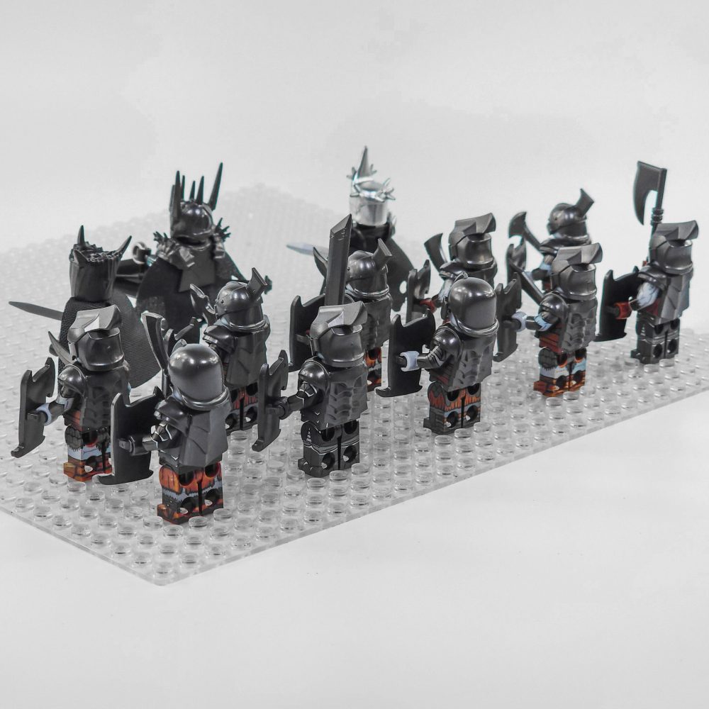 Lord the Rings Sauron Witch King and Mordor Orcs Minifigure Set 13pcs - Image 4
