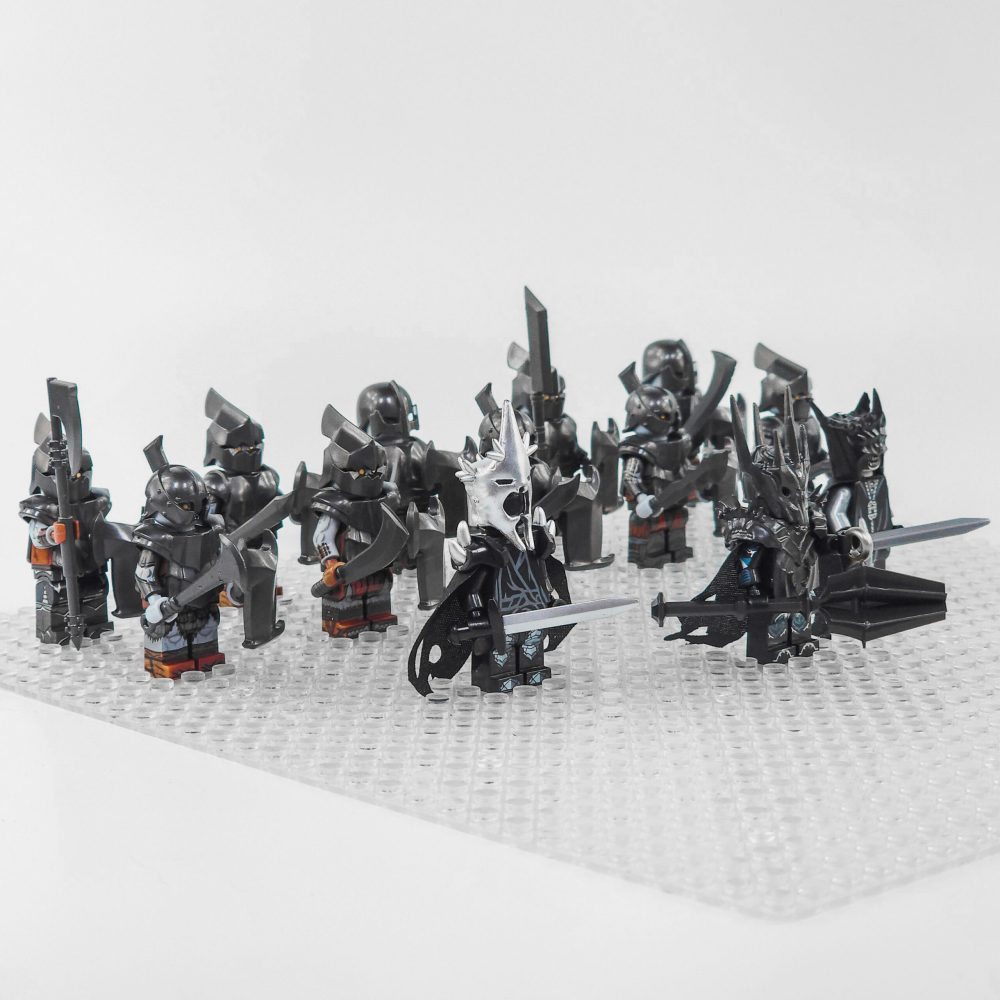 Lord the Rings Sauron Witch King and Mordor Orcs Minifigure Set 13pcs - Image 2
