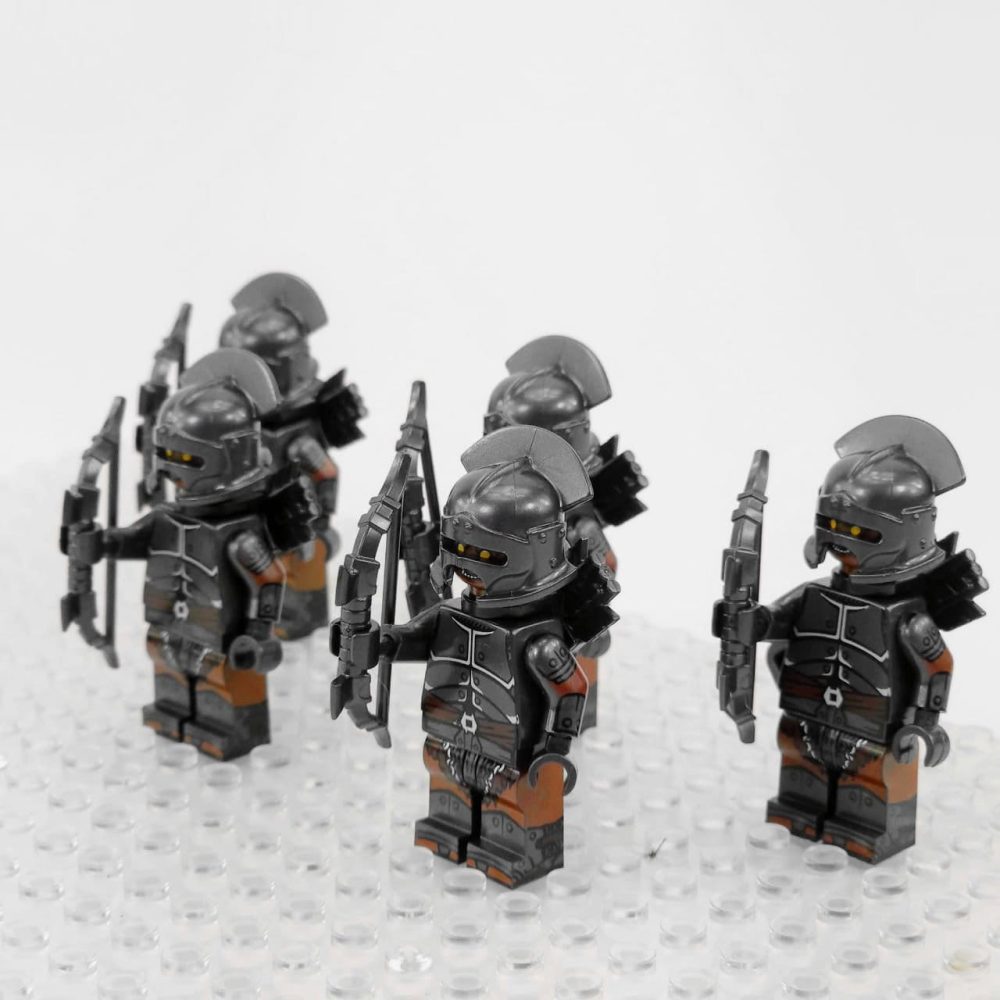 Lord the Rings Uruk-Hai Archers Minifigure Set 5pcs - Image 2