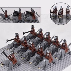 Lord the Rings Uruk-Hai Warg Rider Minifigure Set 22pcs
