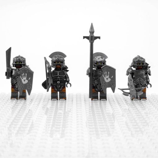 Lord the Rings Uruk-Hai White Hand Minifigure Set 8pcs - Image 6