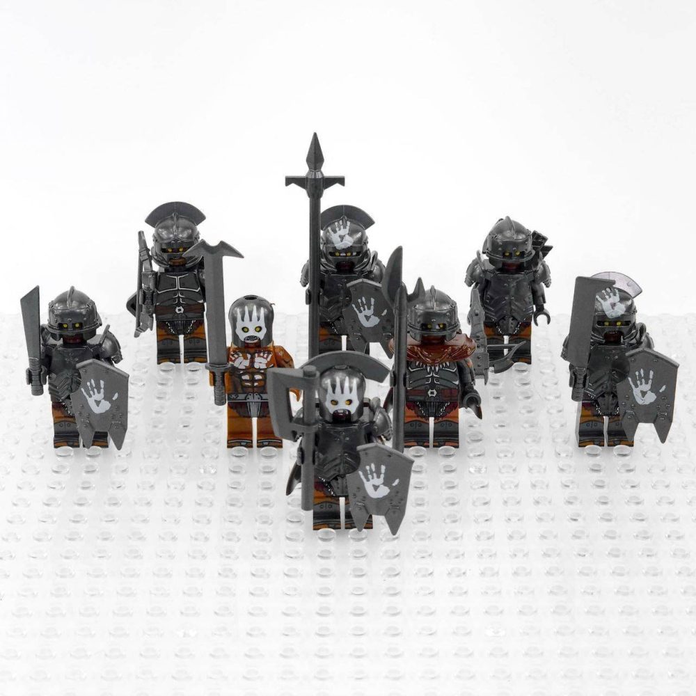 Lord the Rings Uruk-Hai White Hand Minifigure Set 8pcs - Image 3
