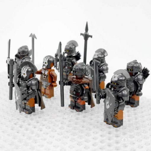 Lord the Rings Uruk-Hai White Hand Minifigure Set 8pcs - Image 2