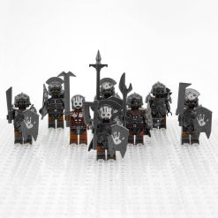 Lord the Rings Uruk-Hai White Hand Minifigure Set 8pcs