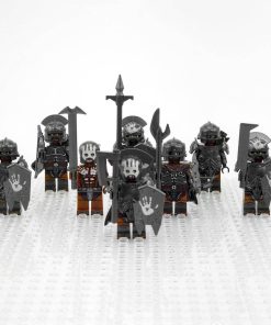Lord the Rings Uruk-Hai White Hand Minifigure Set 8pcs