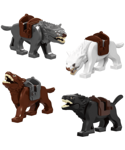 lord-the-rings-white-brown-grey-black-wargs-mounts-for-minifigure