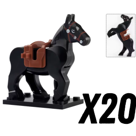 20 Black Brown Saddle