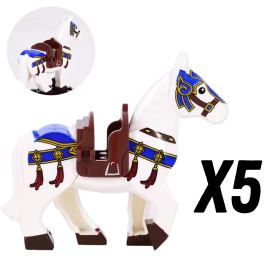 5 White with Brown Saddle