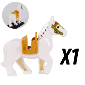 1 White with Yellow Saddle