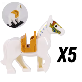 5 White with Yellow Saddle