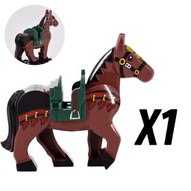 1 Brown with Green Saddle