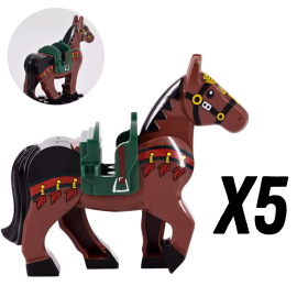 5 Brown with Green Saddle