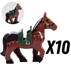 10 Brown with Green Saddle