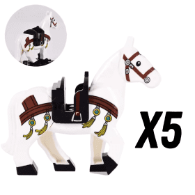 5 White with Black Saddle