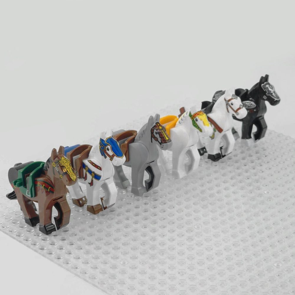 Medieval Knights Horses and Mounts Minifigures With Unique Prints for Medieval Soldiers and Lord the Rings Soldiers - Image 2