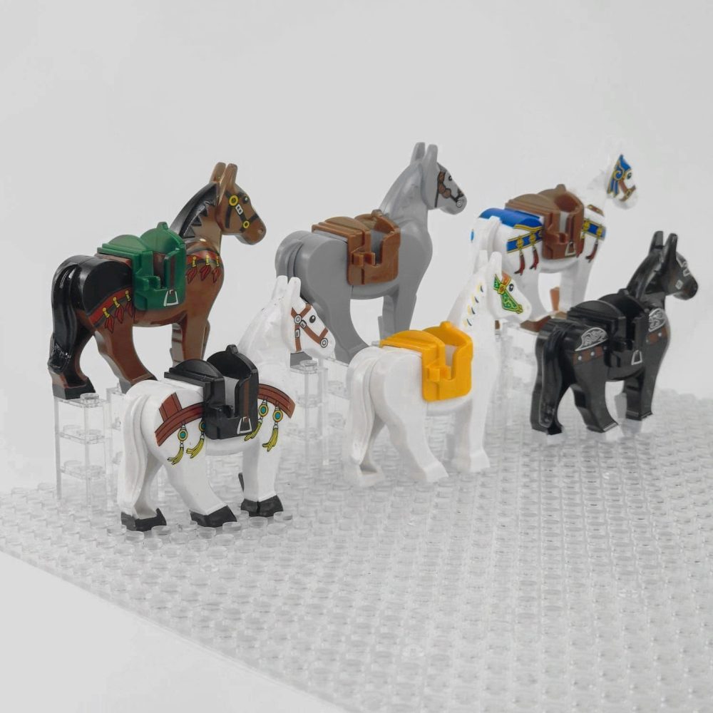 Medieval Knights Horses and Mounts Minifigures With Unique Prints for Medieval Soldiers and Lord the Rings Soldiers - Image 4