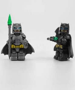 Batman With Heavy Armour and Kryptonite Spear Minifigure Set 2pcs