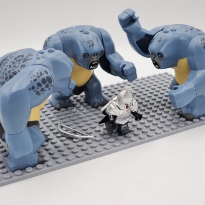 Lord the Rings Cave Trolls Minifigures Set 3pcs (9cm Maxifigures)