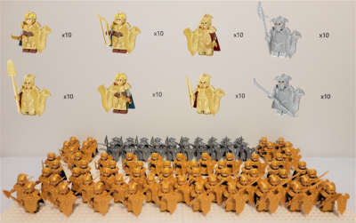 Lord the Rings Galadrhim and Mirkwood Elves Minifigure Set 80pcs