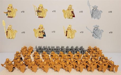 Lord the Rings Galadrhim and Mirkwood Elves Minifigure Set 80pcs