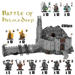 Lord the Rings Helms Deep MOC Building Set With 100 Minifigures