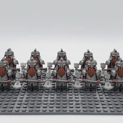 Lord the Rings Iron Hill Dwarves Axes Minifigure Set 10pcs