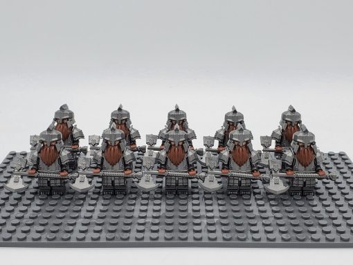 Lord the Rings Iron Hill Dwarves Axes Minifigure Set 10pcs