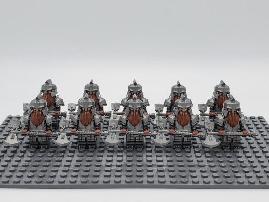 Lord the Rings Iron Hill Dwarves Axes Minifigure Set 10pcs