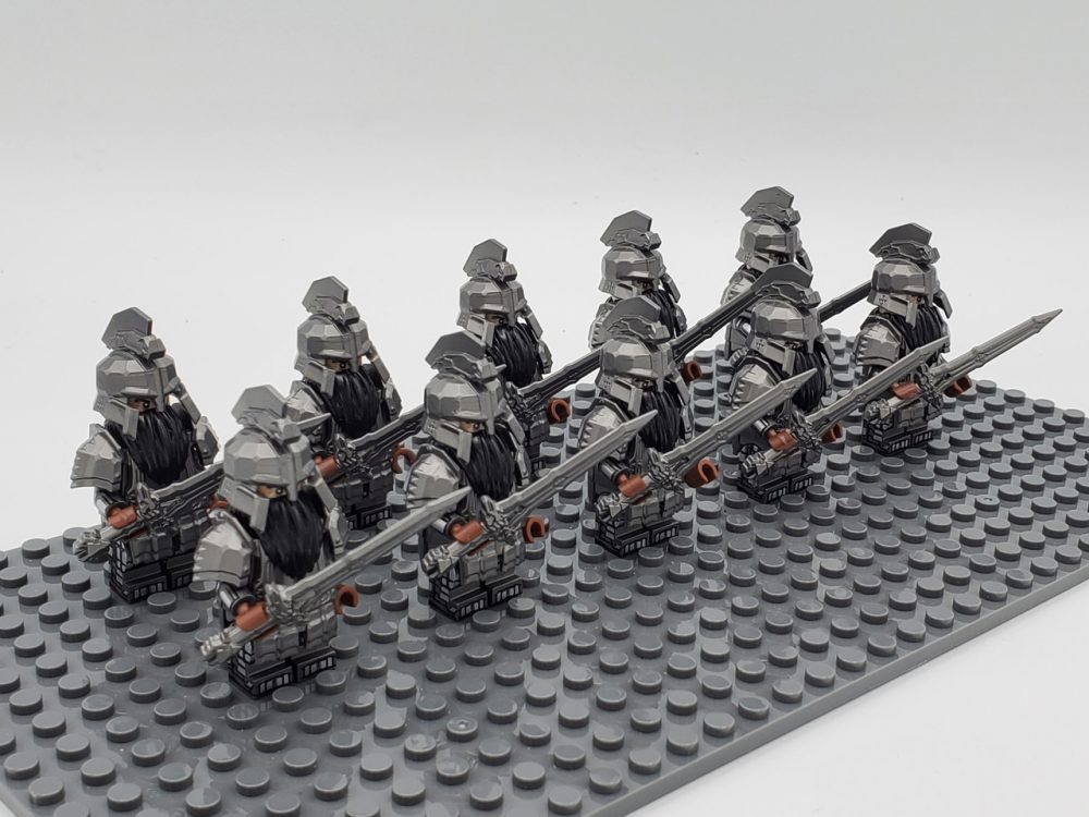 Lord the Rings Iron Hill Dwarves Great Swords Minifigure Set 10pcs - Image 2