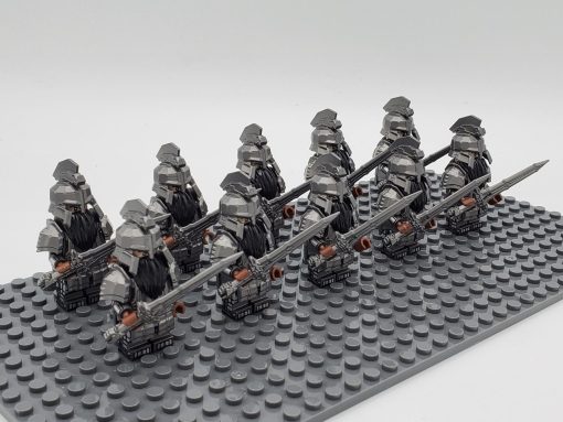 Lord the Rings Iron Hill Dwarves Great Swords Minifigure Set 10pcs - Image 2