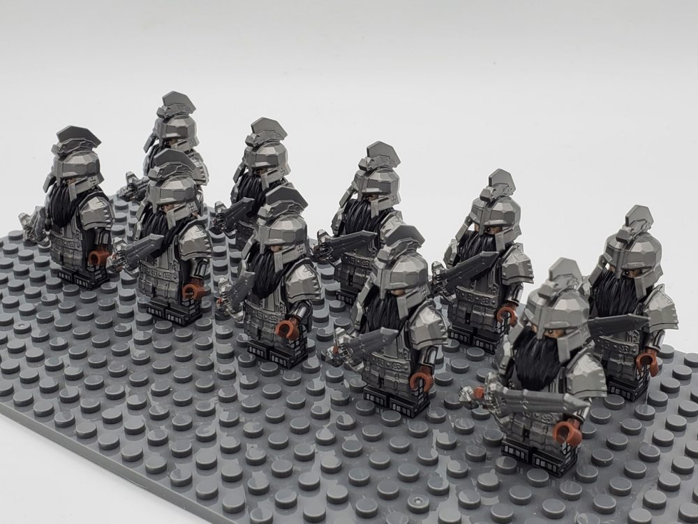 Lord the Rings Iron Hill Dwarves Great Swords Minifigure Set 10pcs - Image 3