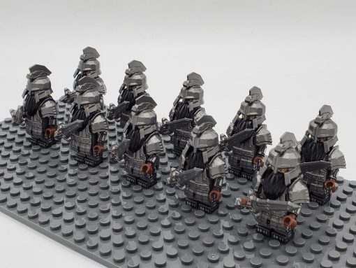 Lord the Rings Iron Hill Dwarves Great Swords Minifigure Set 10pcs - Image 3