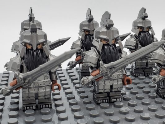Lord the Rings Iron Hill Dwarves Great Swords Minifigure Set 10pcs - Image 4