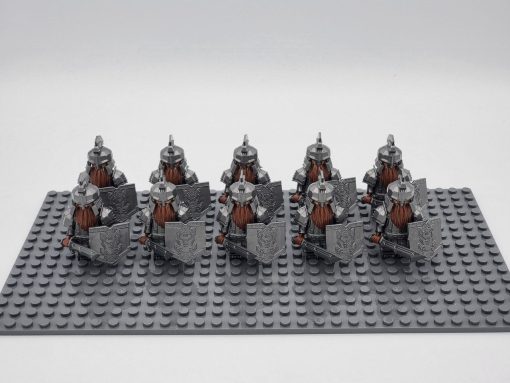 Lord the Rings Iron Hill Dwarves Long Swords Minifigure Set 10pcs