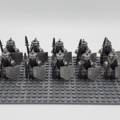 Lord the Rings Iron Hill Dwarves Spears Minifigure Set 10pcs