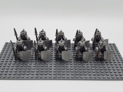 Lord the Rings Iron Hill Dwarves Spears Minifigure Set 10pcs