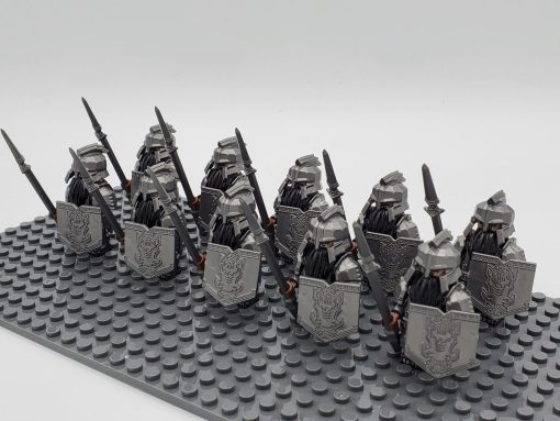 Lord the Rings Iron Hill Dwarves Spears Minifigure Set 10pcs - Image 3