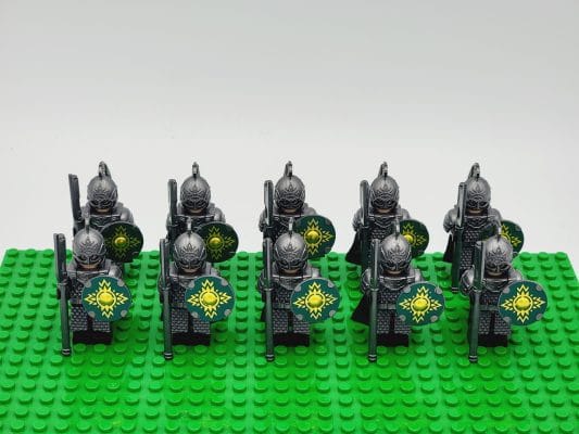 Lord the Rings Riders Rohan Long Axes Minifigure Set 10pcs