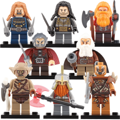 Lord the Rings The Hobbit Dain, Fili, Kili Minifigures Set 8pcs
